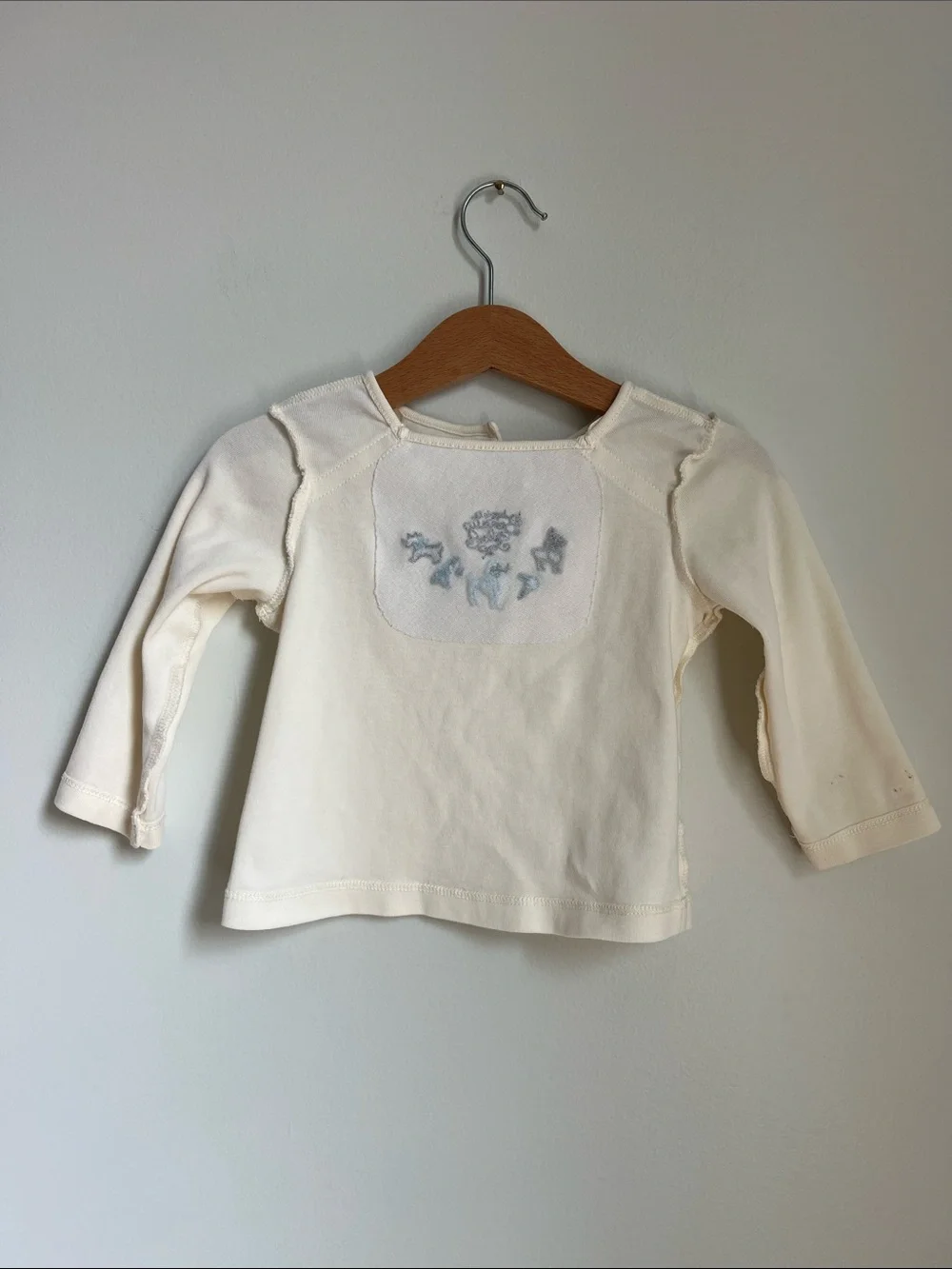Gymboree | Cream Long Sleeve Top with Bow Shoulders